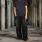 Gothic Men Black Goth Monster Studs Goth Punk Rock Pants