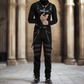 Gothic Men's Steampunk Pants Black Gothic Vintage Cotton Gens Trouser Pant
