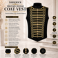 Prime Quality Handmade Men's Military Hussar Sleeveless Black Vest Black Gold Jacket
