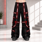 Men Extreme Bondage Gothic Electro Reflector Black/Red Pant/Shorts Usa