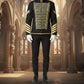 Prime Quality Handmade Men's Gothic Military Hussar Jacket Black Gold/Gold Jacket /USA