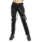 Women Gothic Bondage Black  Pant Rock Hard Trouser Heavy Weight Emo/Pants