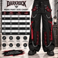 EXTREME BONDAGE GOTHIC PUNK ROCKER CYBER GOTH RED & BLACK STEAMPUNK BIKER PANTS