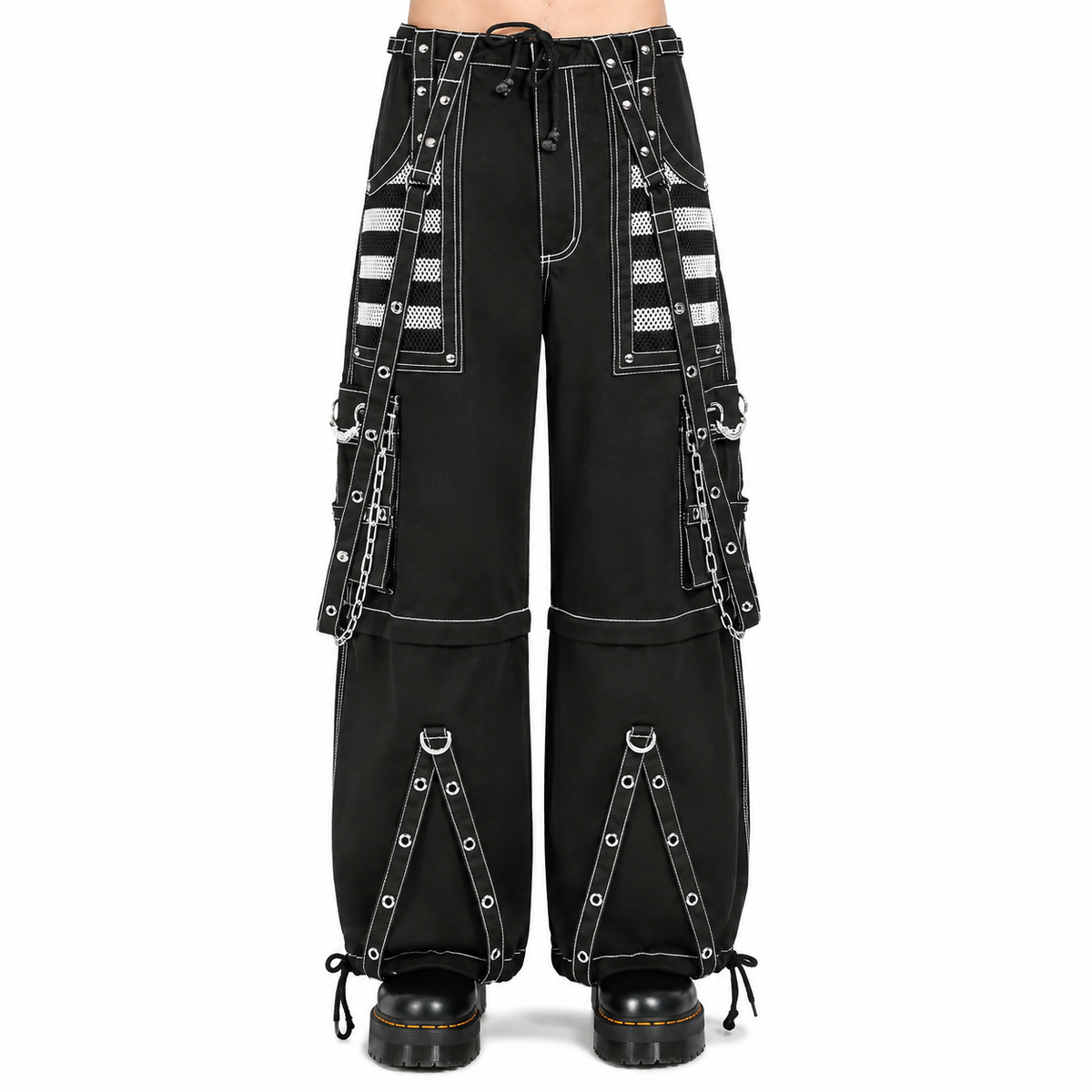 Gothic Extreme Bondage Skater Gothic Punk Rocker Cyber Goth Steampunk Biker Pant