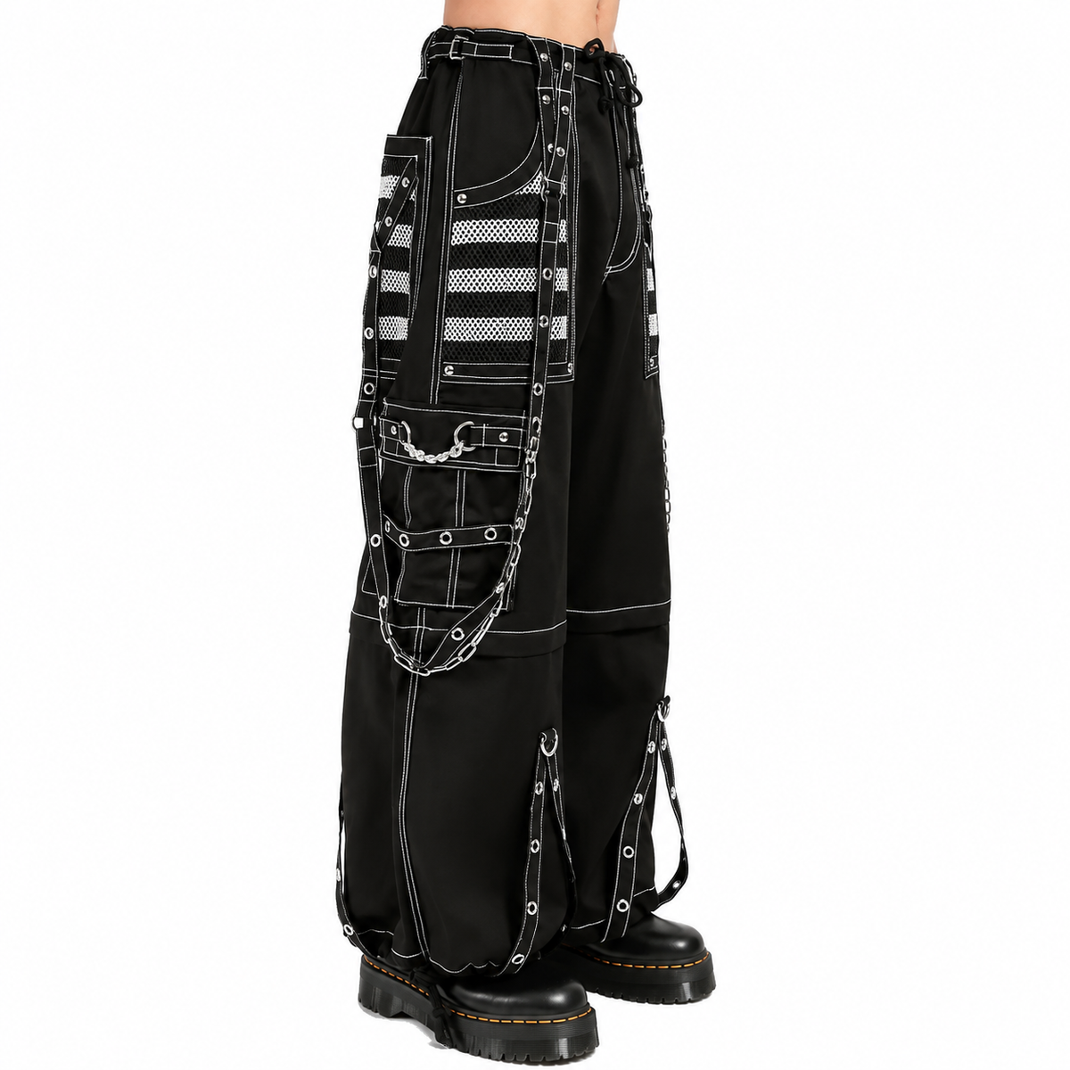 Gothic Extreme Bondage Skater Gothic Punk Rocker Cyber Goth Steampunk Biker Pant