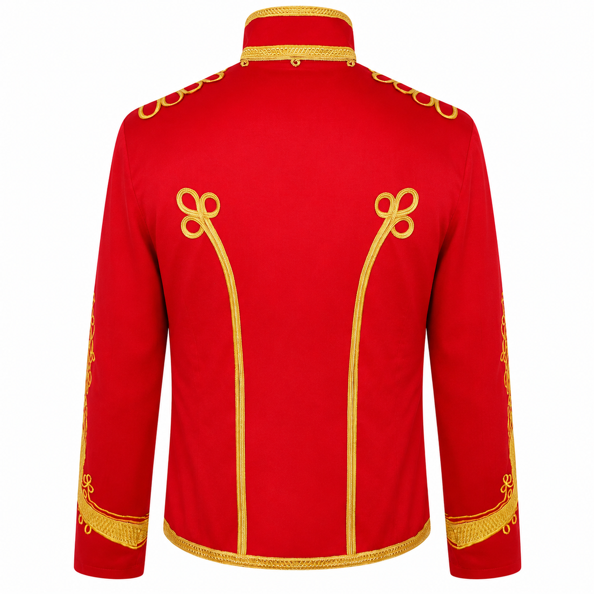 Men’s Adam Luxe Military Drummer Jacket – Red Parade Hussar Style