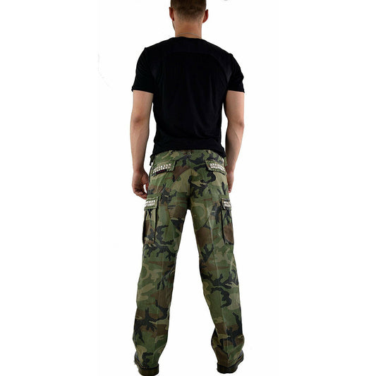 Gothic Cyber Steampunk Camo Army Military Biker Jeans Punk Rock Pants/Marines