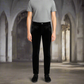 Men's Black Velvet Embroidery Gothic Regency Dress Pants /Velvet Pant