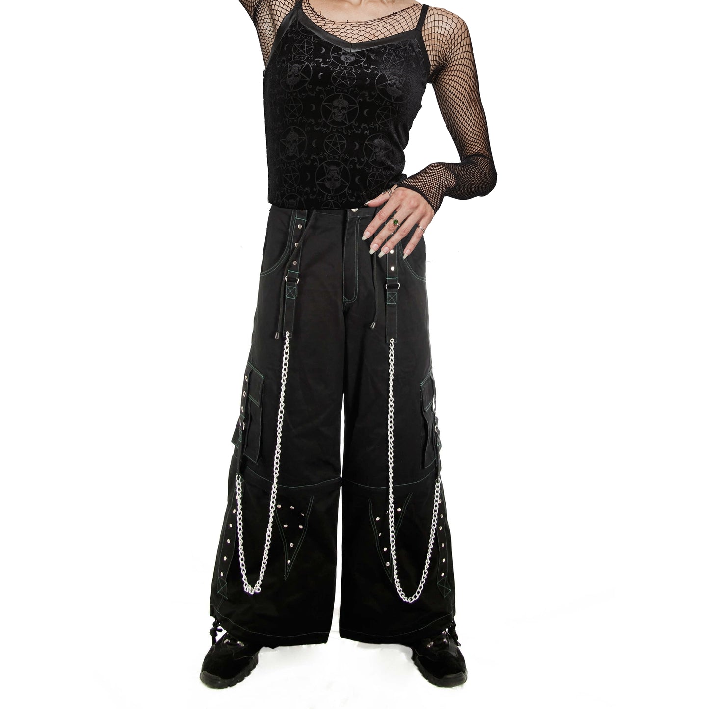 Gothic Men Gothic Cool Cyber Bondage Baggy Pants