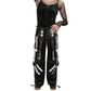 Mens Goth Punk Black White Bondage Pant Chain Techno Rock Punk Shorts Usa