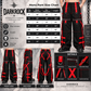 Gothic Men's Zip Off Pants Black Red