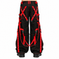 Gothic Men's Zip Off Pants Black Red