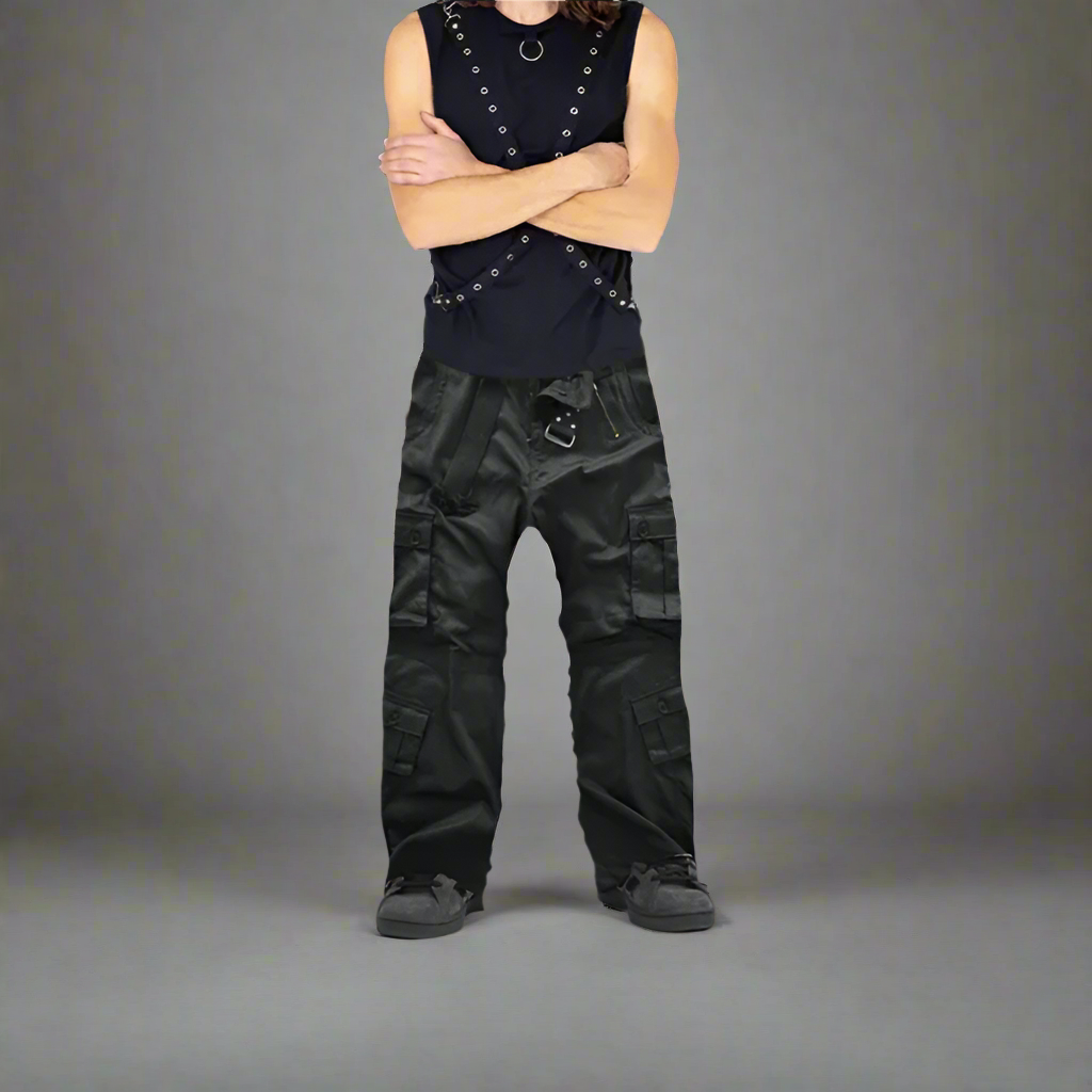 Men's Cotton Casual Military Army Camo Combat Work Cargo Pants with 8 Pockets