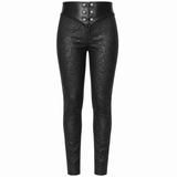 Men Syndicate Trousers Pants Steampunk Black Brocade Vintage Gothic Victorian