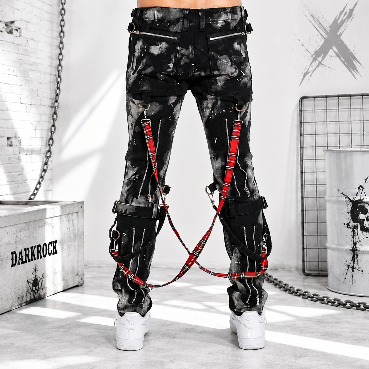 Prime Quality Handmade Men Gothic Bondage Day Walker Pant Alternative Punk Rock Bleach Emo Pants USA