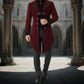Men's Jacket Coat Red Maroon Velvet Gothic Steampunk Aristocrat