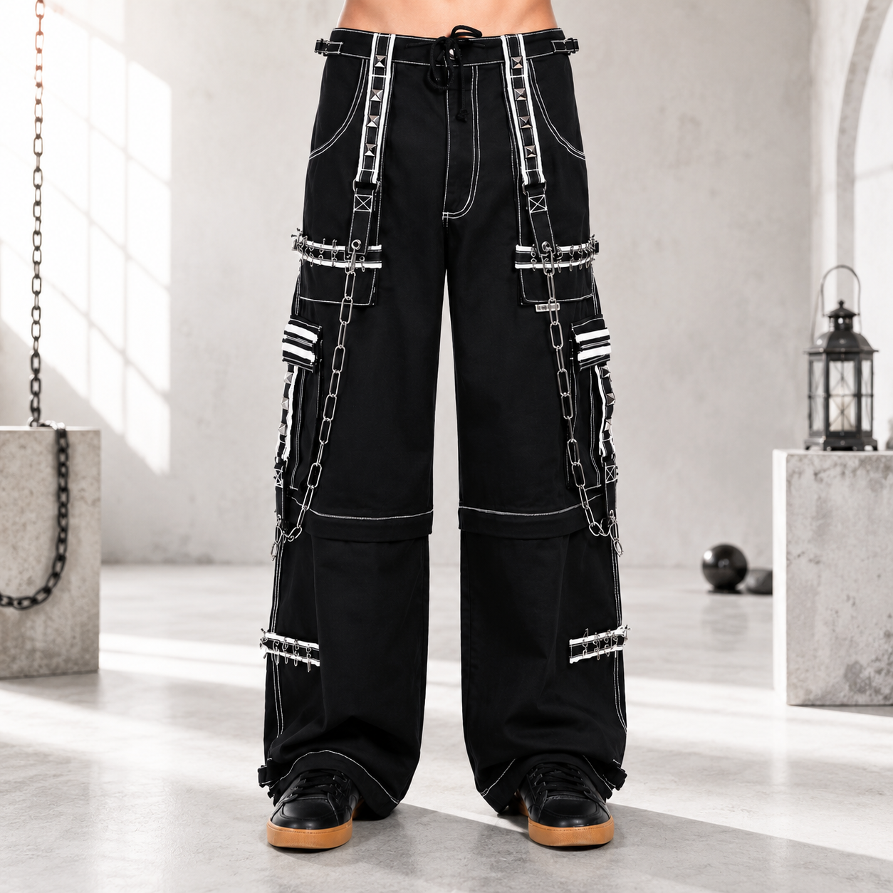 Gothic Jeans Apocalyptic Punke Mo Pants/USA Crazy Piper Goth Cyber Pants