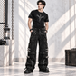 Gothic Black & Amp Grey Overdyed Zip Off Pants