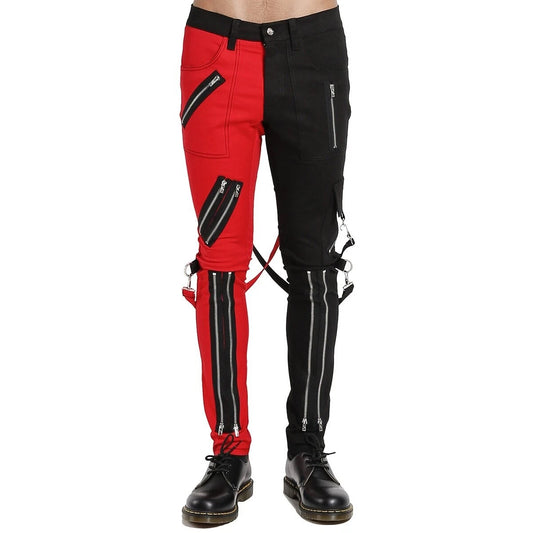 Men Gothic Split Leg Bondage Pant Rock Hard Trouser Heavy Weight Emo/ Pants