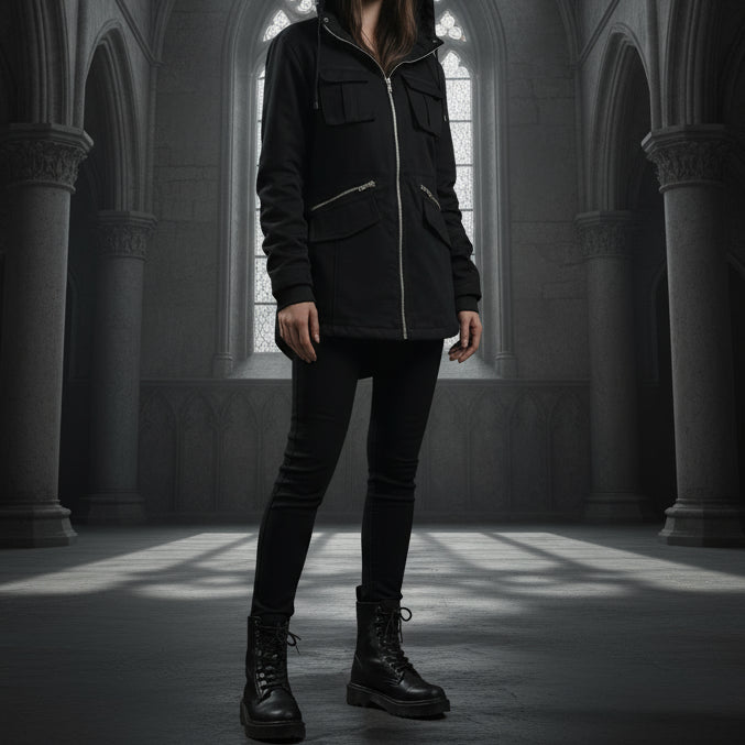 Prime Ladies Parka Jacket Women Cotton Casual Trench Coat Wool Hood