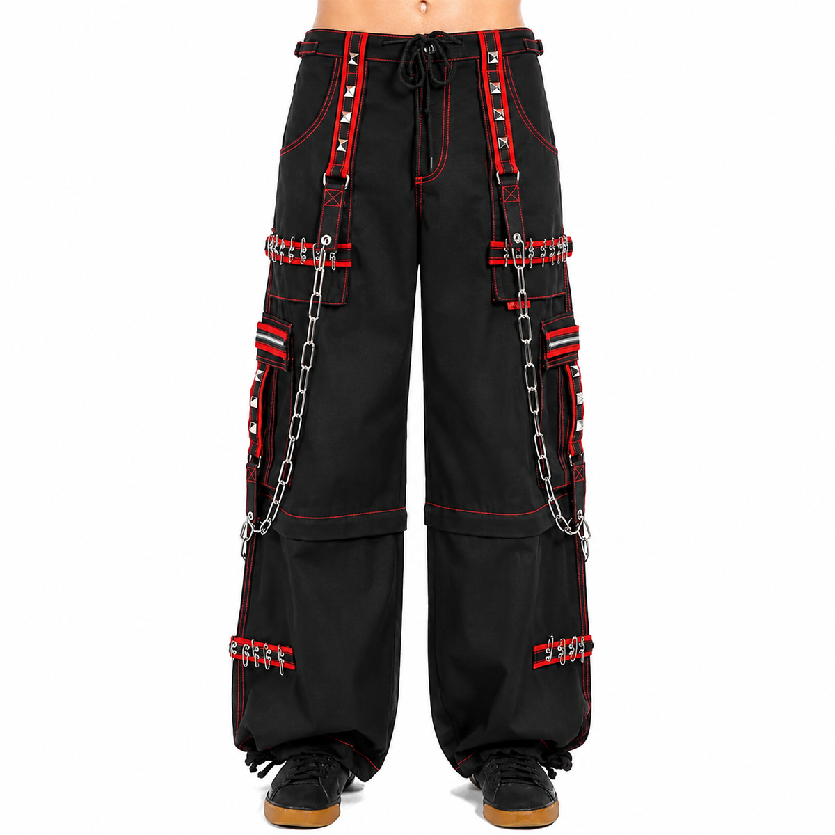 Gothic Extreme Bondage Skater Gothic Punk Rocker Cyber Goth Steampunk Biker Emo Trouser Pant Shorts USA