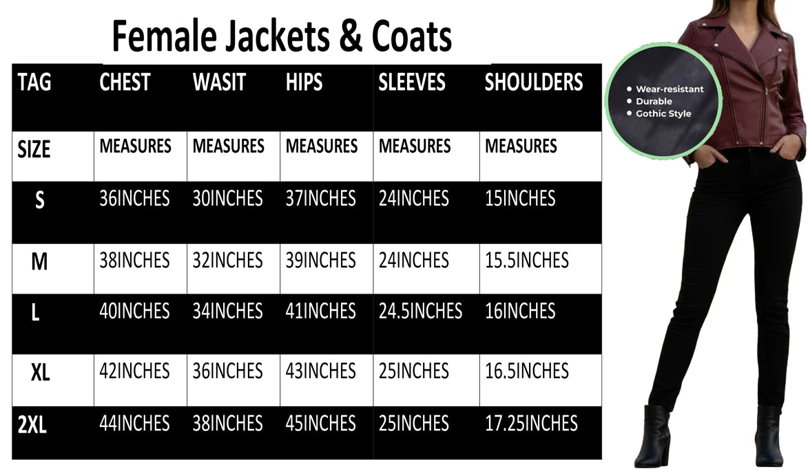 Women's Maroon Slim Fit Biker Style Moto Faux Leather Jacket