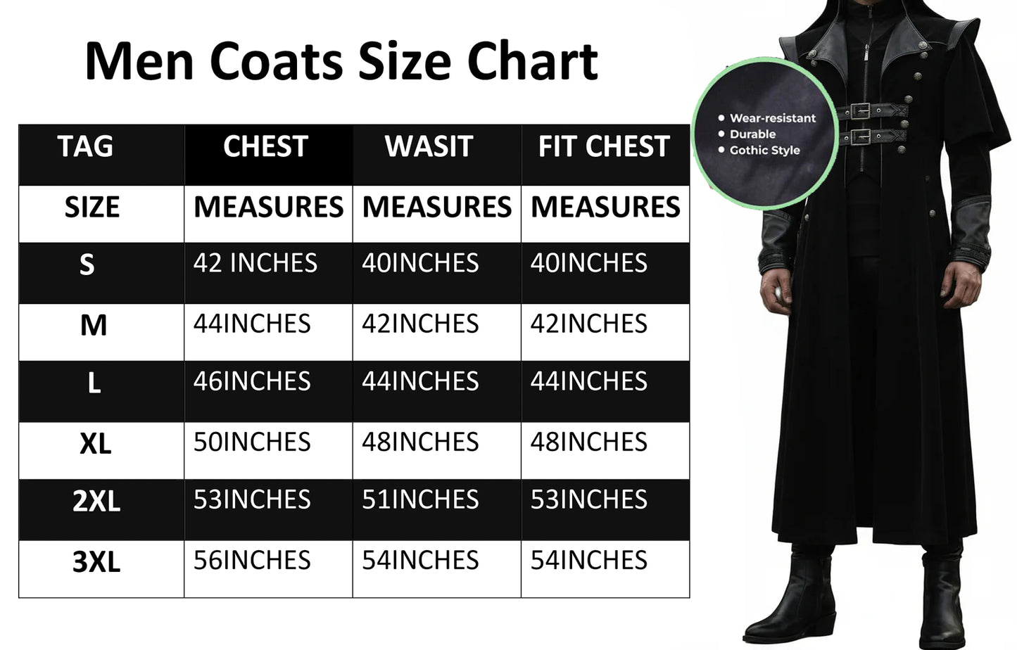 Gothic Steampunk Military Black Jacket Men's Punk Highwayman Regency Long Coat
