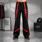 Men's Extreme Bondage Red Skater Gothic Punk Rocker Cyber Goth Steampunk Biker Pant