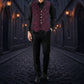Premium Men's Designer Stylish Casual Brocade Maroon Vest /USA Sizes