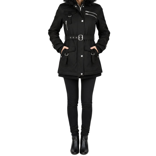 Handmade Women's coat Jacket Winter Jacket with Multi Pocket Jacket