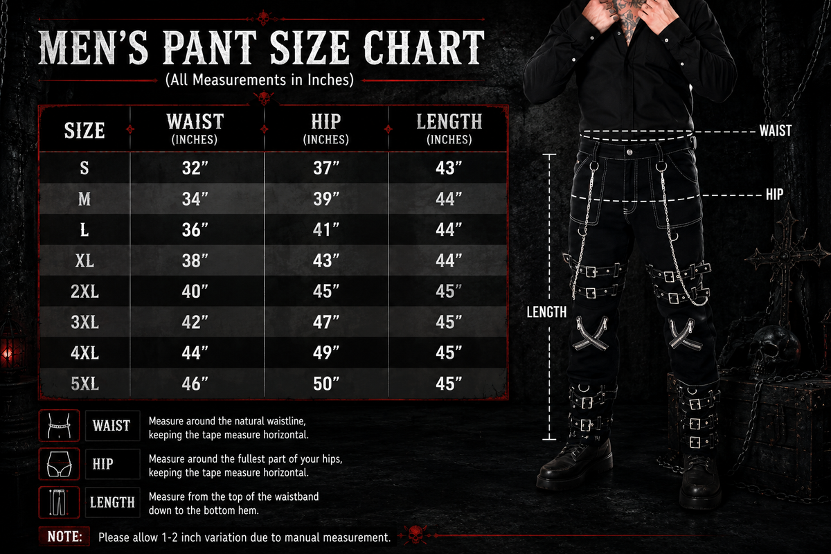 Prime Quality Handmade Gothic Pant White Threads Buckles Zips Chains Straps Cyber Punk Trousers Pants USA
