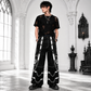 Prime Quality Men Gothic Bondage Reflective Men Street Walker Pant Alternative Punk Rock Emo Trouser Pant Shorts