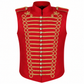 Men's Military Hussar Sleeveless Vest Red & Gold Jacket Free Shipping Usa