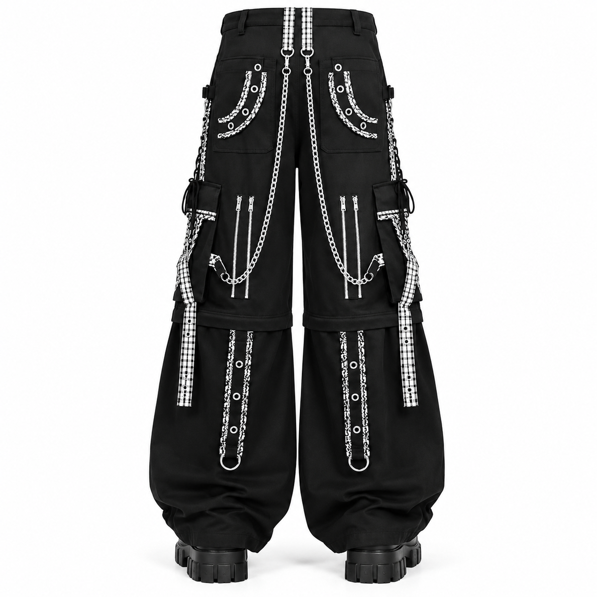 Gothic Men's Peep Dark Street Pant White
