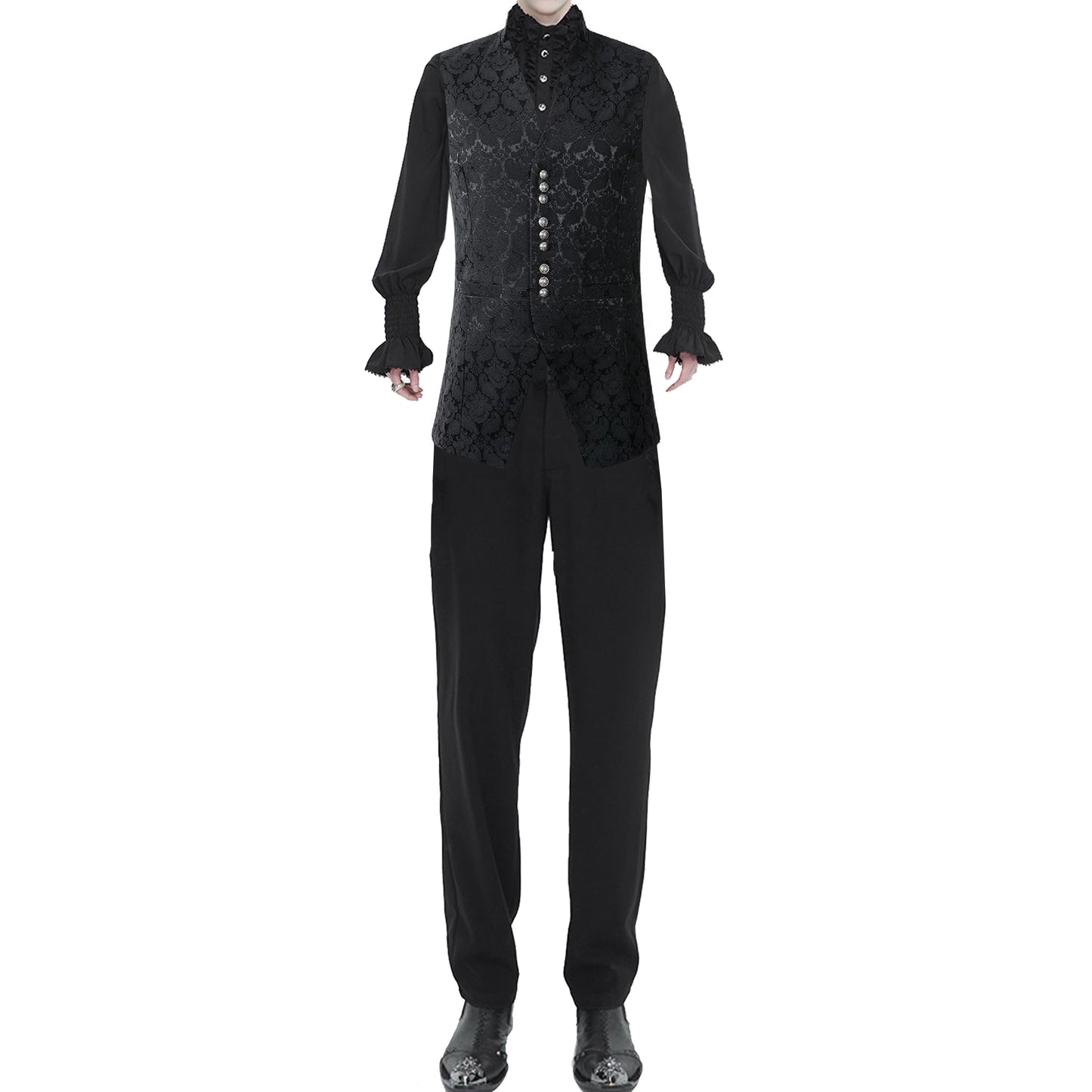 Prime Quality Handmade Black Men's Victorian Suit Vest Steampunk Gothic Waistcoat