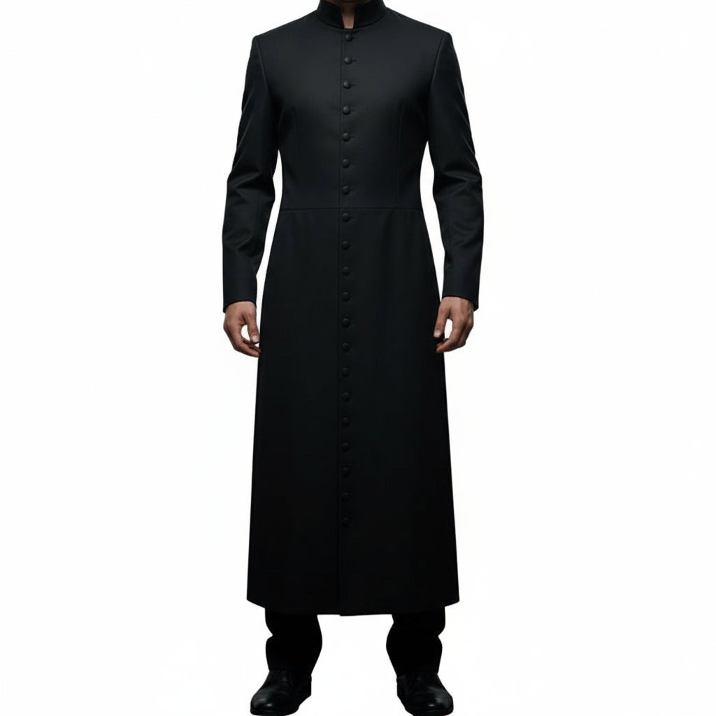 Neo Matrix Heavy Duty Cotton Keanu Reeves Black Gothic Steampunk Trench Coat