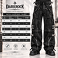Gothic Black & Amp Grey Overdyed Zip Off Pants