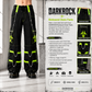 New Biohazard Men Gothic Black Lime Bondage Reflective Biohazard Symbol Pant Alternative Punk Rock Trouser Shorts