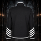 Prime Quality Handmade Men's Gothic Military Hussar Jacket Black Silver/USA