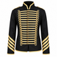 Prime Quality Handmade Men's Gothic Military Hussar Jacket Black Gold/Gold Jacket /USA