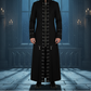 Goth Punk Pinhead Vampire Jacket Trench Coat Black Gothic Cosplay Trench Coat