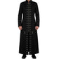 Goth Punk Pinhead Vampire Jacket Trench Coat Black Gothic Cosplay Trench Coat