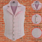 Handmade Pink Men's Victorian Suit Gentleman Vest Steampunk Gothic Waistcoat/Usa
