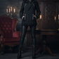 Gothic Chase Coat Winter Jacket black