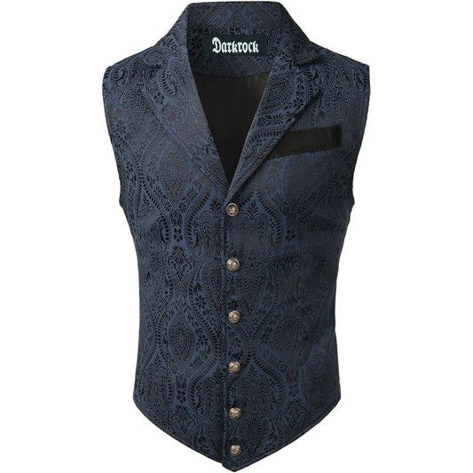 Gothic Men's Victorian Suit Vest Steampunk Waistcoat