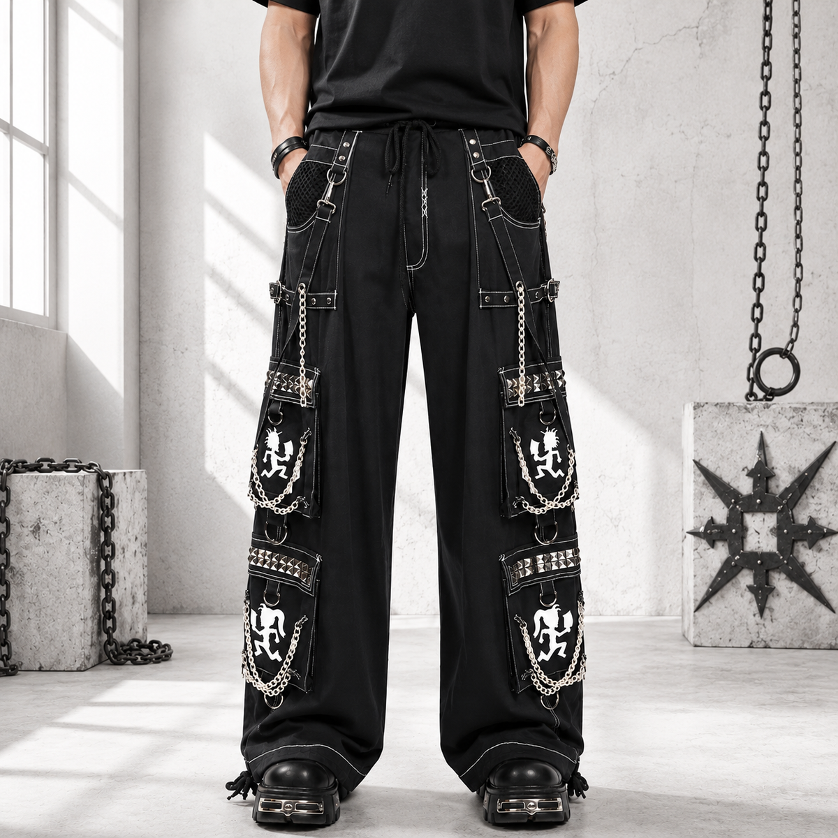 Jeans Apocalyptic Punk Pants Emo Pant/Insane Clown Posse Hatchet
