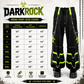 New Biohazard Men Gothic Black Lime Bondage Reflective Biohazard Symbol Pant Alternative Punk Rock Trouser Shorts