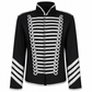 Prime Quality Handmade Men's Gothic Military Hussar Jacket Black Silver/USA