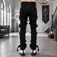 Prime Quality Men Gothic Bondage Pant Alternative Punk Rock Emo Harness Pants Black/USA