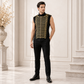 Prime Quality Handmade Men's Military Hussar Sleeveless Black Vest Black Gold Jacket